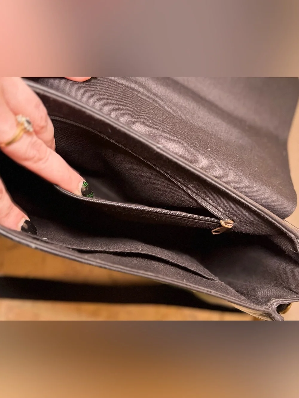 Black Leather Indian motorcycle purse